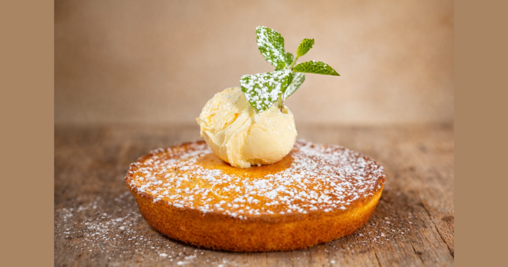 Blueberry cornbread with lemon butter at Hash House A Go Go Mohegan Sun seasonal menu item.